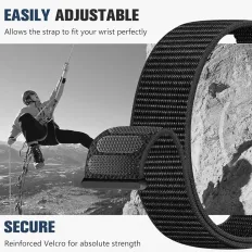 18mm 20mm 22mm Hook and Loop Watch Band Compatible with Garmin Vivoactive 5/ Vivoactive 6/ Vivoactive 3, Soft Nylon Breathable Sport Strap for Venu 2S/ Venu3S/ Forerunner 265s,Venu 3/ Venu 2 Men Women thumbnail