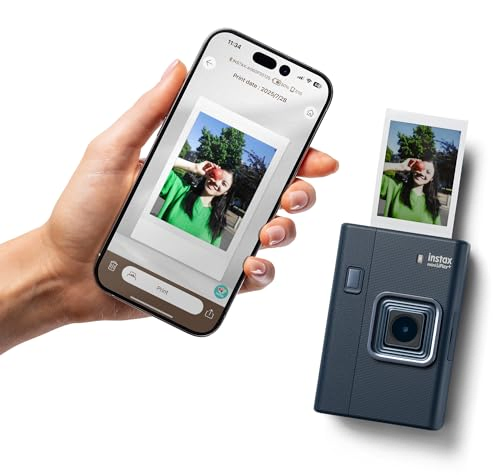 fujifilm instax mini liplay+ hybrid instant camera - midnight blue image