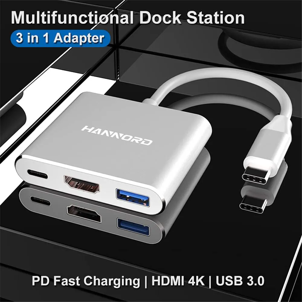 Type C-HDMI 3 in 1 adapter image