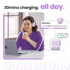UGREEN Uno RG 65W 3-Port Robot GaN Charger thumbnail